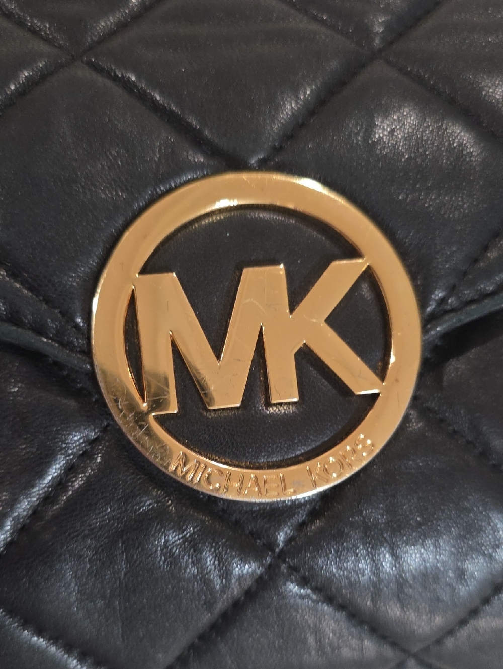 Michael Kors Black Leather Quilted Satchel Shoulder Bag - Picture 6 of 10